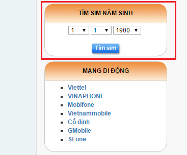 Tìm sim năm sinh