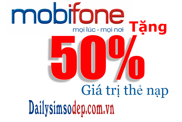khuyến mãi mobifone 50%