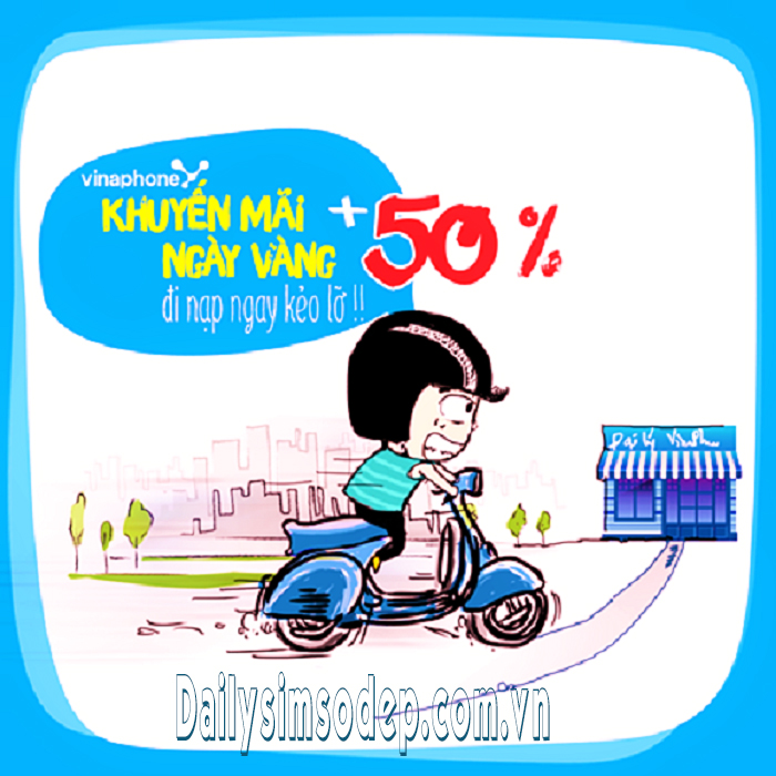 khuyến mãi vinaphone 50%