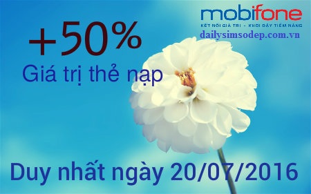 Mobifone tặng 50%