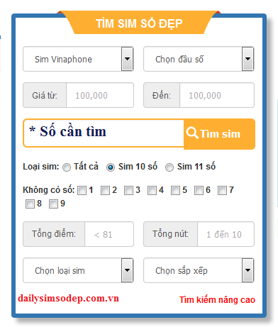 tìm sim số đẹp