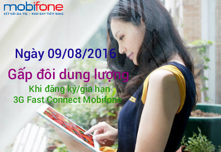 Khuyến mãi 3G Mobifone ngày 09/08