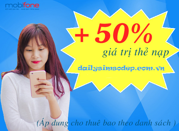 Mobifone khuyến mãi 50%