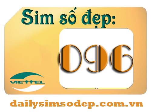 sim đầu số 096 viettel