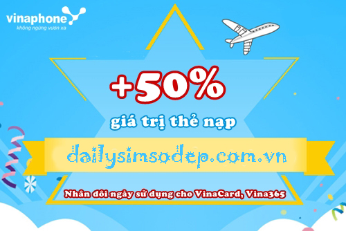Vinaphone khuyến mãi 50% 4/11 - 6/11/2016