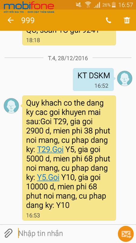 khuyến mãi gọi Mobifone