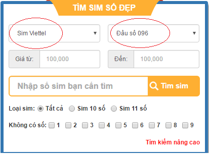 chọn sim đầu 096