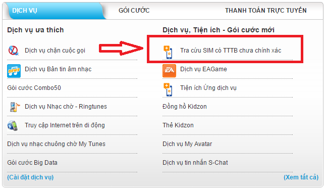 tra cứu thông tin chưa chính xác