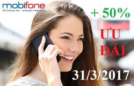 mobifone khuyến mãi 50%