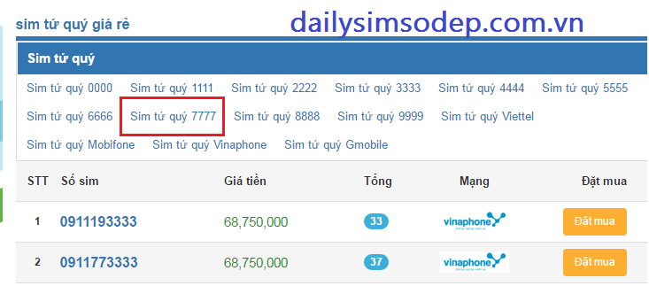 mua sim 7777