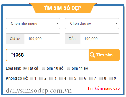 sim lộc phát 1368