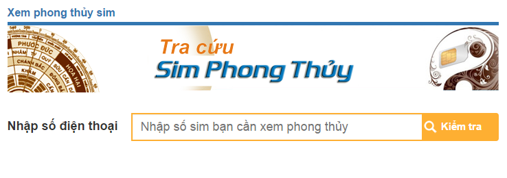 tra cứu sim phong thủy