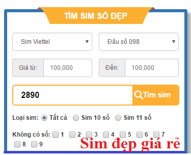 mua sim đẹp giá rẻ