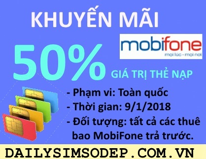 Chào 2018 cùng khuyến mãi MobiFone lên tới 50% giá trị