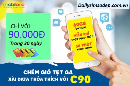 Cùng MobiFone trải nghiệm gói cước C90 với nhiều ưu đãi