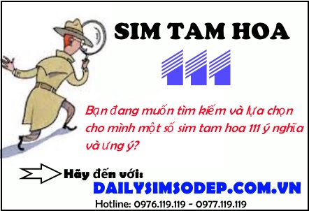 Tại sao nên mua sim tam hoa 111 tại Đại lý sim số đẹp