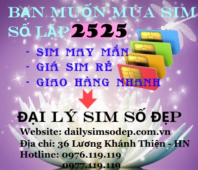Cách mua sim số lặp 2525 giá rẻ