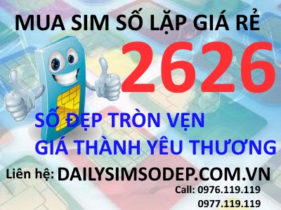 Cách mua sim số lặp 2626 giá rẻ