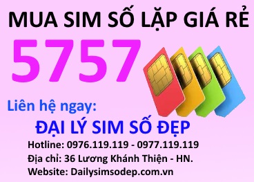 cách mua sim số lặp 5757 giá rẻ