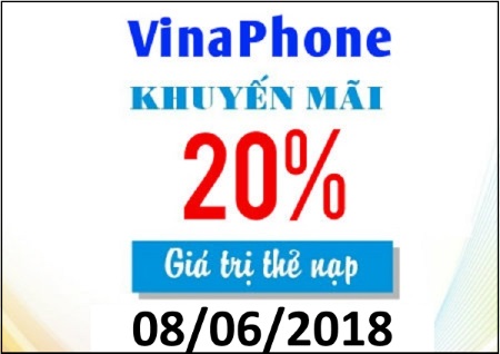 Gia tăng tài khoản bất ngờ cùng Vinaphone với khuyến mãi 20%