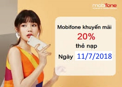 khuyến mãi MobiFone trong ngày 11/07/2018