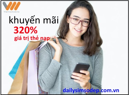 Vietnamobile khuyến mãi khủng lên tới 320% giá trị thẻ nạp