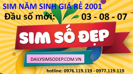 Sim năm sinh 2001 giá rẻ đầu số 03, 08, 07 mới