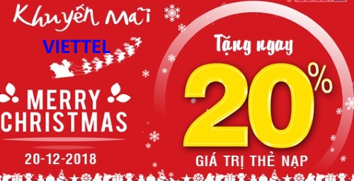 Viettel tung khuyến mãi chào giáng sinh trong ngày 20/12/2018