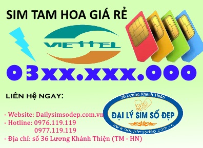 Sim tam hoa 000 đầu số 03 mới