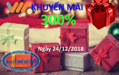 Vietnamobile tung khuyến mãi khủng lên tới 300% trong ngày 24/12