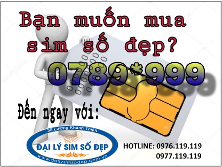 Cách mua sim MobiFone đầu số 0789 đuôi 999 giá rẻ