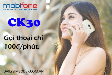 Gọi thoại chỉ 100đ/phút nhờ gói cước CK30 MobiFone