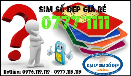Đặt mua sim số 0777*1111 tại Đại lý sim số đẹp