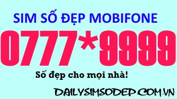 Sim 0777*9999 với hình thức vô cùng nổi bật