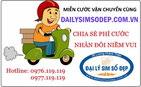 Đại lý sim số đẹp miễn cước vận chuyển khi mua sim 0707*3333
