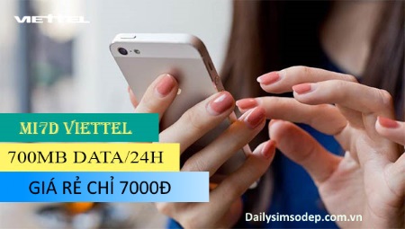 Nhận ngay 700MB data chỉ với 7000đ cùng gói cước MI7D