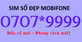 Sim tứ quý 0707*9999 là một dòng sim nổi bật của MobiFone