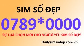 Sim số đẹp 0789*0000 có đầu số mới của nhà mạng MobiFone