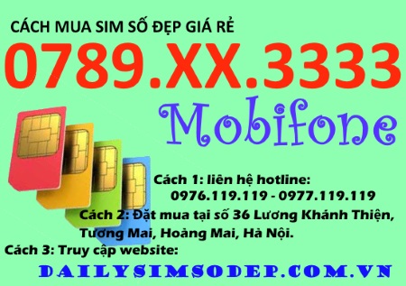 Các cách mua sim 0789*3333 giá rẻ