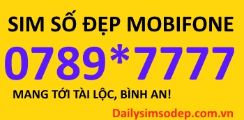Sim số đẹp mobi 0789*7777