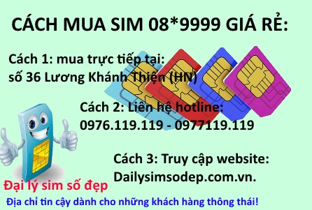 Cách mua sim Vinaphone đầu số mới 08 đuôi 9999 giá rẻ