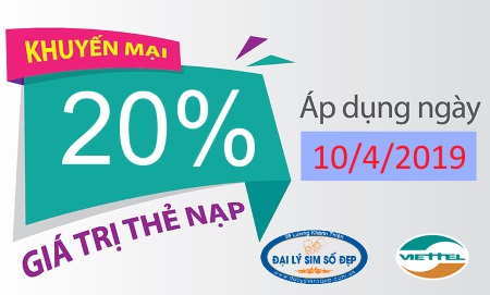 Khuyến mãi Viettel ngày 10/4/2019