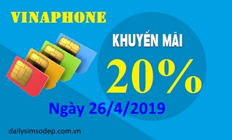 Vinaphone khuyến mãi tới 20% cho thuê bao trả trước trong ngày 26/4