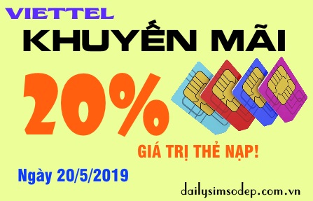 Khuyến mãi Viettel ngày 20/5 dành cho thuê bao trả trước