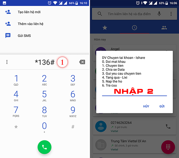 Chia sẻ Data Viettel cho thuê bao khác qua 136