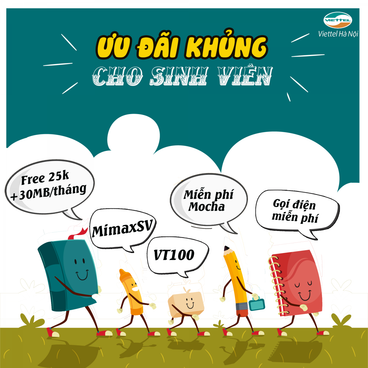 Các gói cước khuyến mãi dành cho thuê bao sinh viên Viettel năm 2019