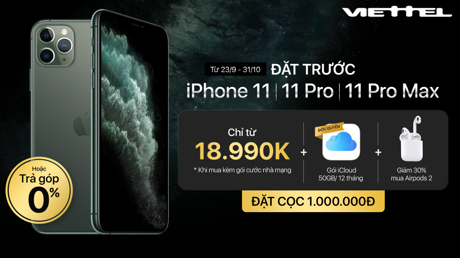 Viettel kết hợp với Apple tặng khách hàng 50GB iCloud miễn phí