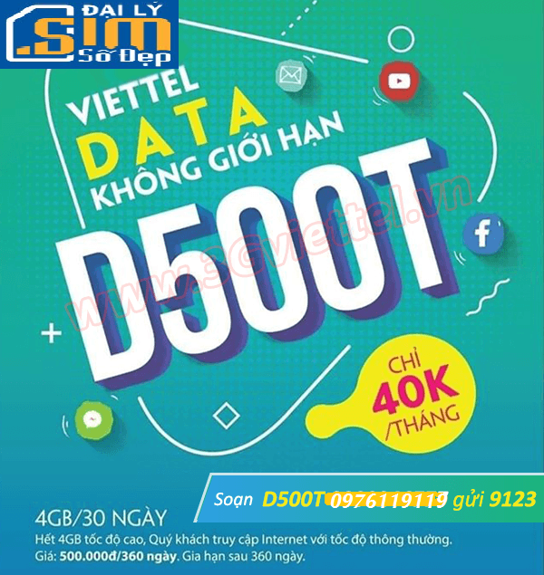 Hướng dẫn cách đăng ký gói cước D500T Viettel