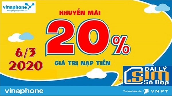 vinaphone khuyen mai the nap ngay 6-3-2020