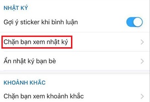 cach chan ban be xem nhat ky zalo